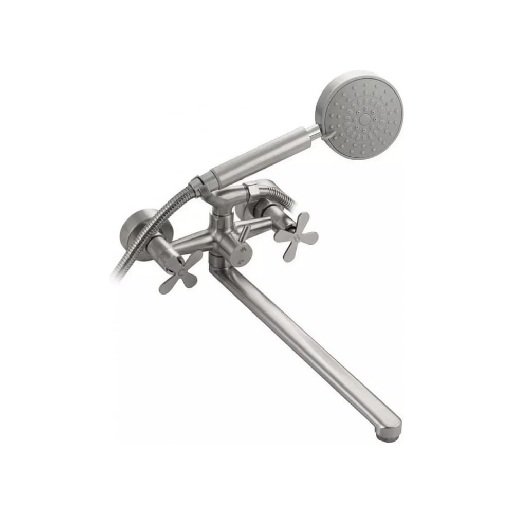 Изображение товара Смеситель в ванную BRIMIX с длинным изливом из нержавеющей стали