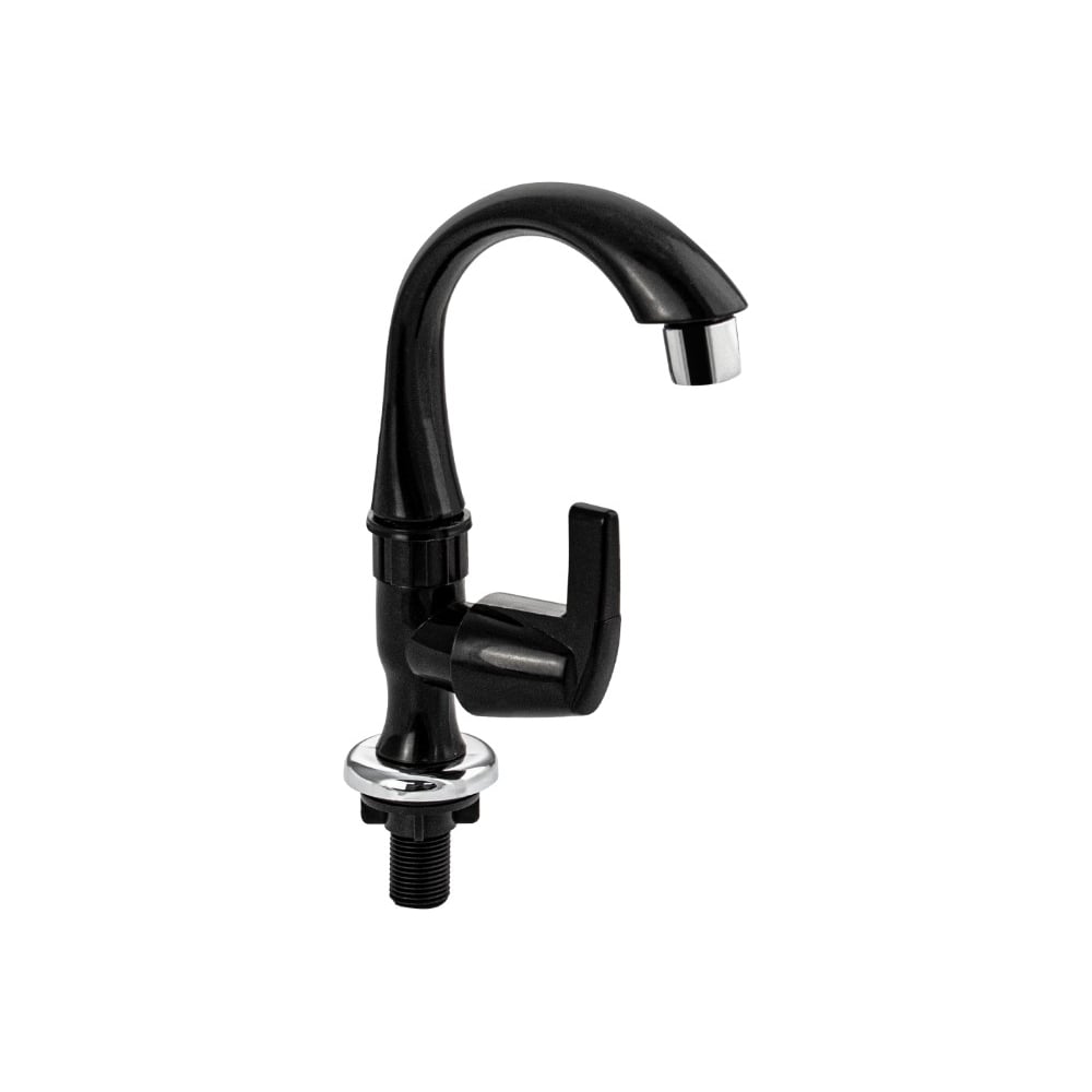 Изображение товара Кран на одну воду BRIMIX металлокерамика черный 6626 с поворотным изливом и аэратором