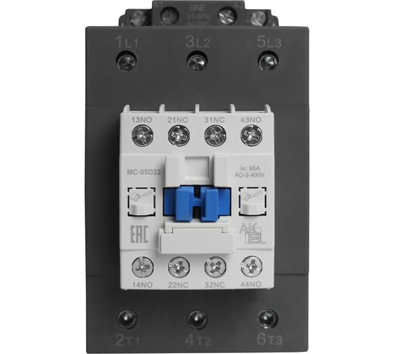 Изображение товара Контактор магнитный AKEL BA47 MC-95D22BNE 3P 2NO+2NC/95A/24~60VDC 418734