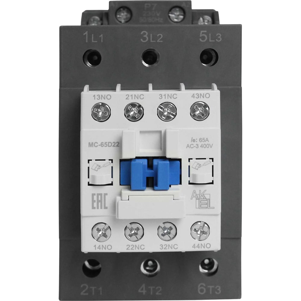 Изображение товара Контактор магнитный AKEL BA47 MC-65D22P7 65A 230VAC