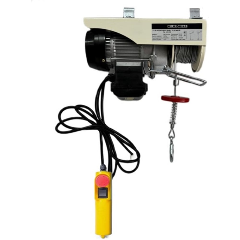 Изображение товара Электрическая таль ELEMENT PA-600/1200 с пультом и полиспастом