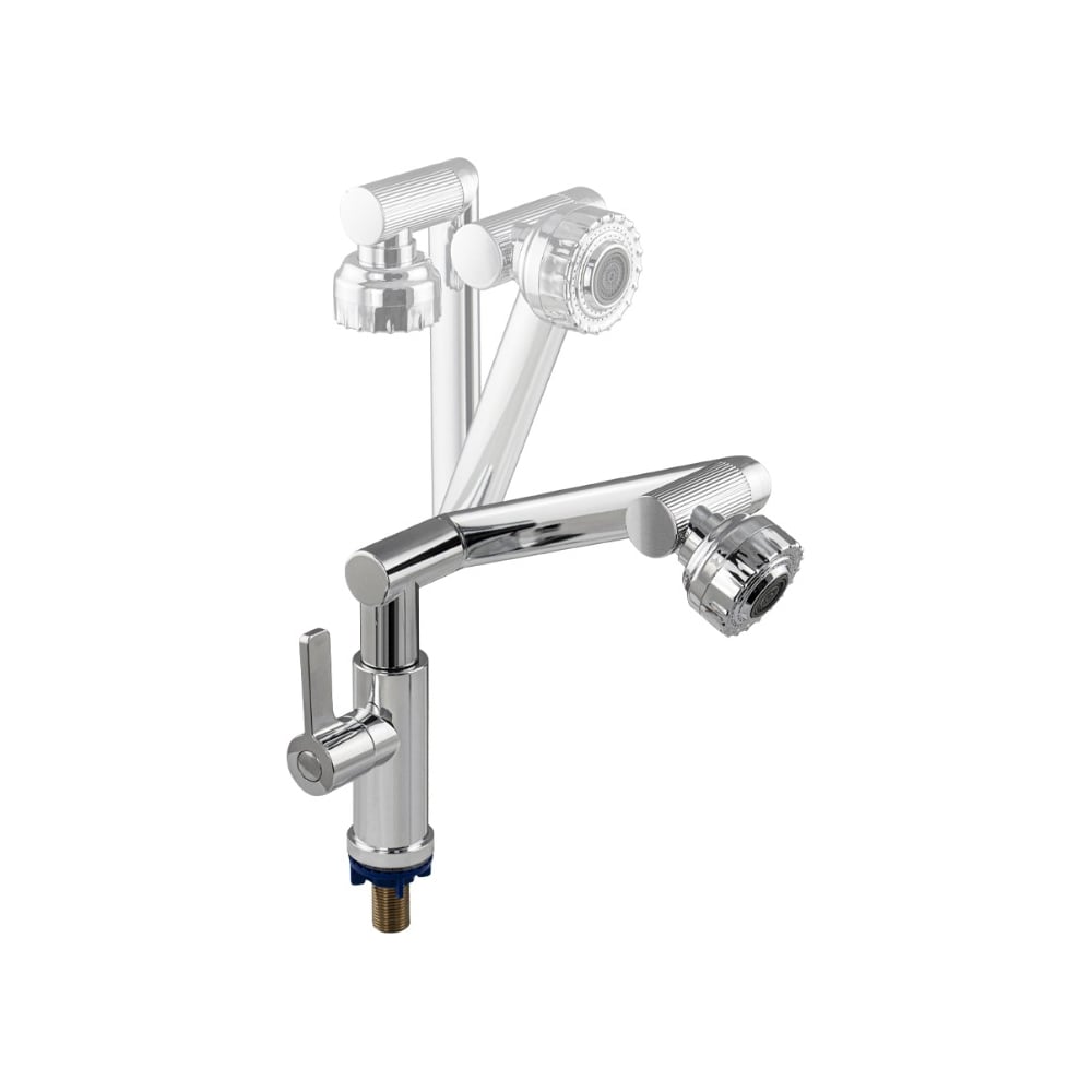 Изображение товара Кран для кухни BRIMIX с поворотным изливом и аэрратором, хром 6619