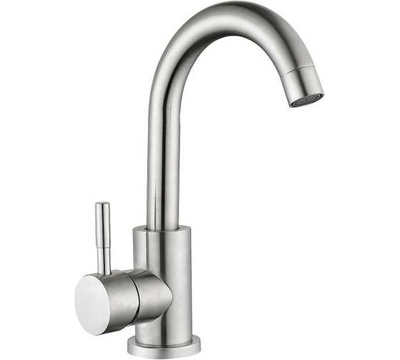 Изображение товара Смеситель для кухни шаровой АНТЕЙ с высоким изливом Руда нержавеющая сталь 697010-ANT