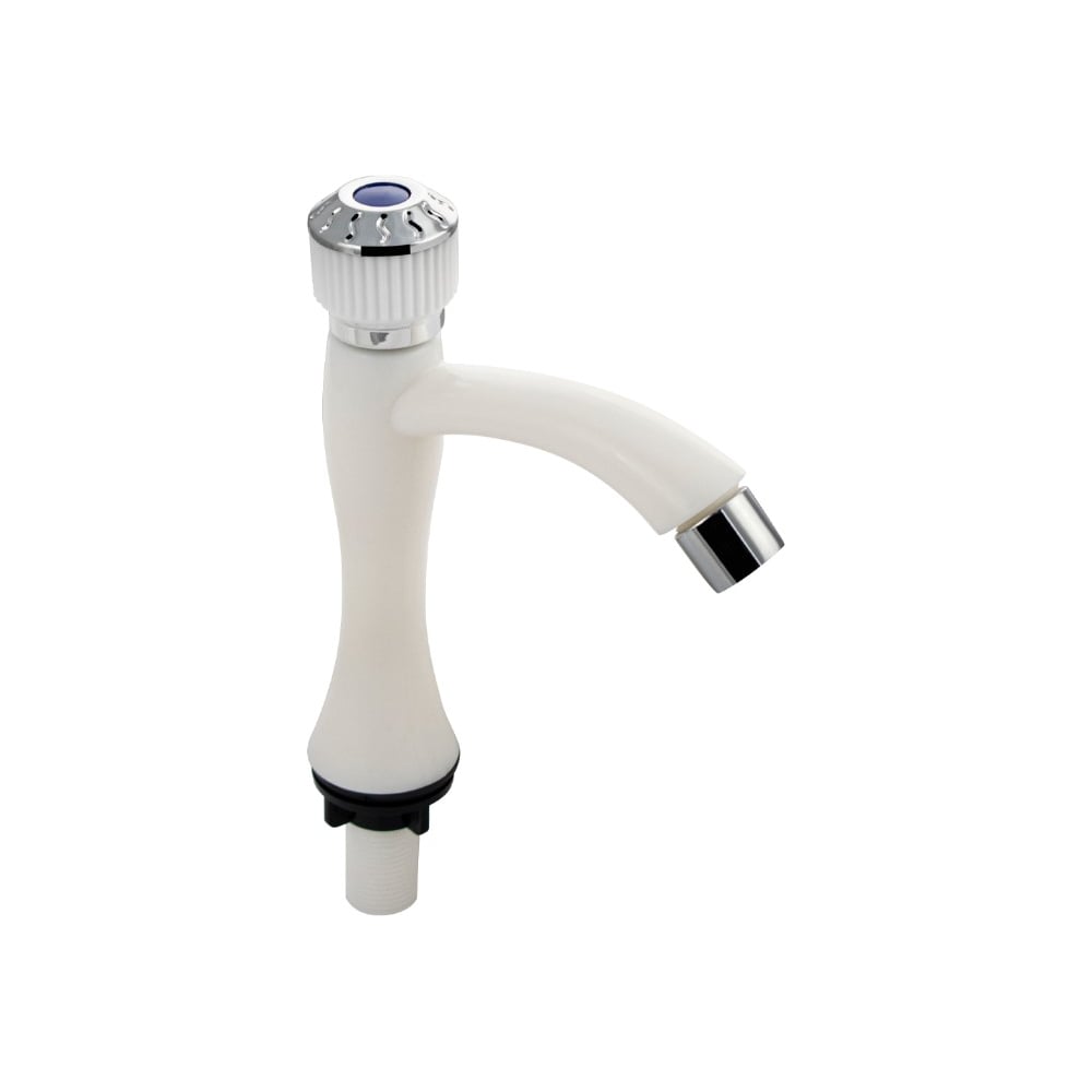 Изображение товара Кран на раковину BRIMIX белый из АБС-пластика и металлокерамики, 140 мм