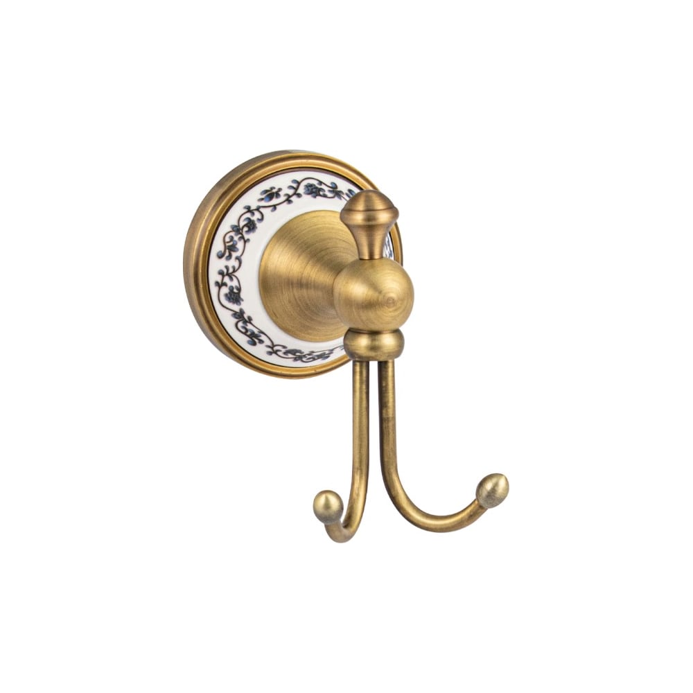 Изображение товара Двойной крючок BRIMIX на основании с керамической вставкой бронза 94114