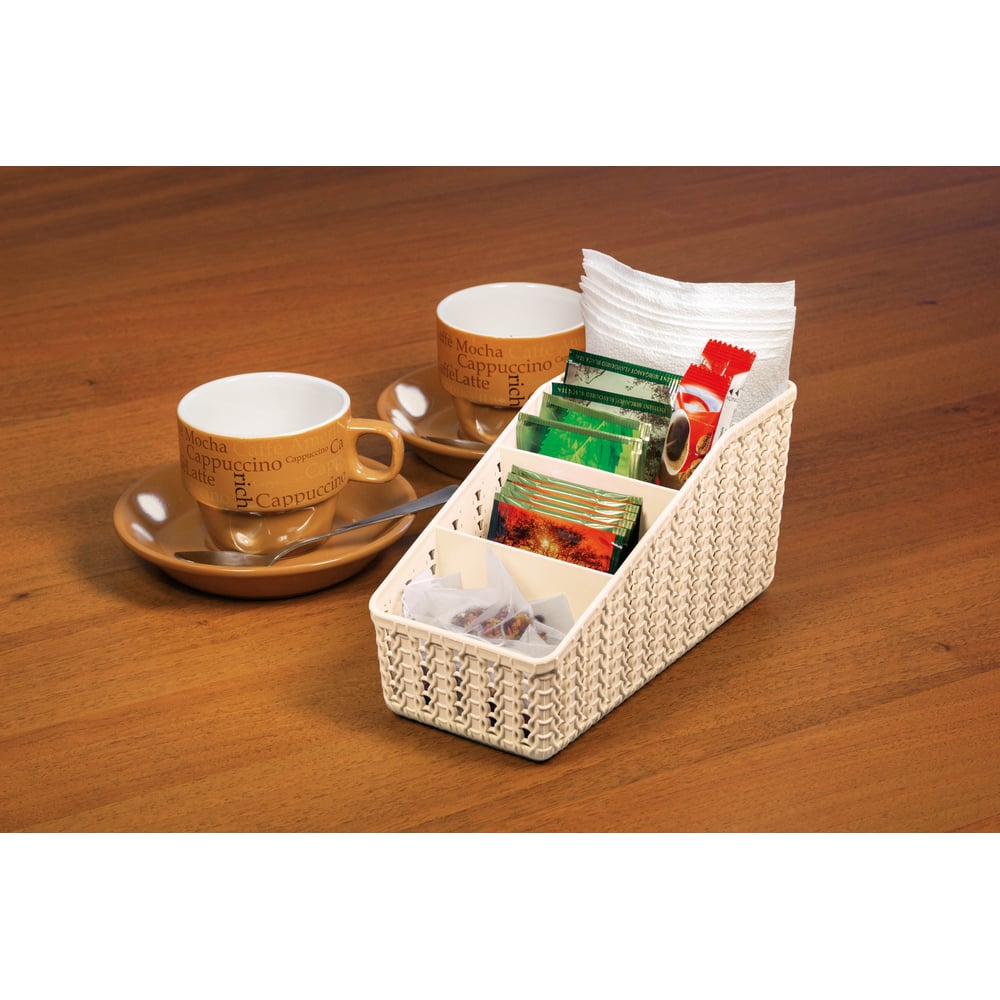 Изображение товара Органайзер IDEA ВЯЗАНИЕ 4 секции белый ротанг М 2382 для хранения и организации