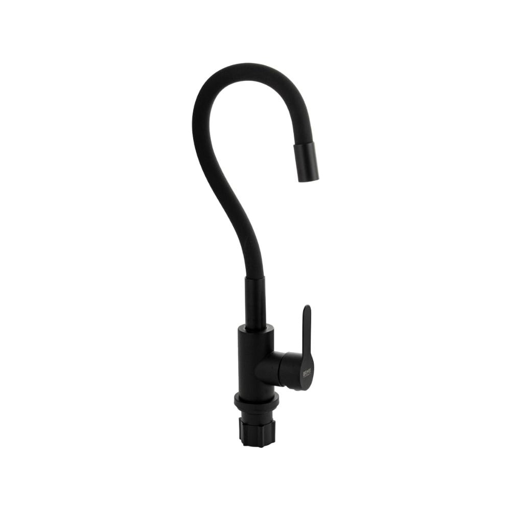 Изображение товара Смеситель для кухни BRIMIX с гибким черным изливом из нержавеющей стали 9318