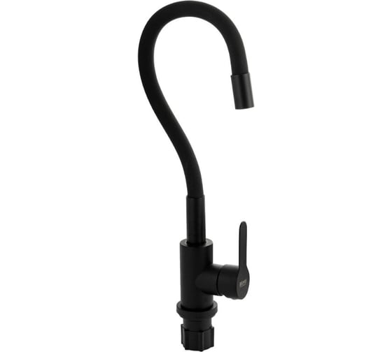 Изображение товара Смеситель для кухни BRIMIX гибкий черный излив, из нержавеющей стали марки 304, цвет корпуса черный 9318