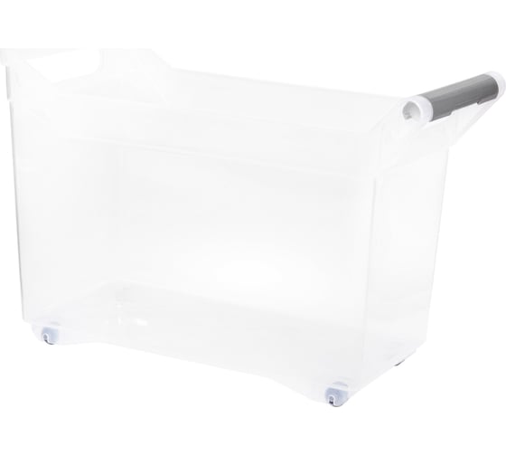 Изображение товара Органайзер IDEA с ручкой на колесах 10,5 л прозрачный М 1622