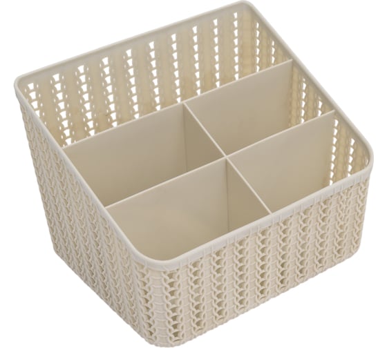 Изображение товара Органайзер IDEA ВЯЗАНИЕ 5 секций белый ротанг М 2383