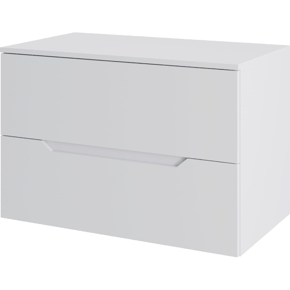 Изображение товара Подвесная тумба для ванной с раковиной белая матовая серия Line 70 см