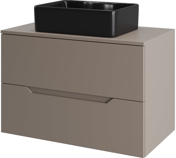 Изображение товара Тумба с раковиной подвесная 70 см ORANGE латте/черный Line Li-70TuLMDF+B01-475MB