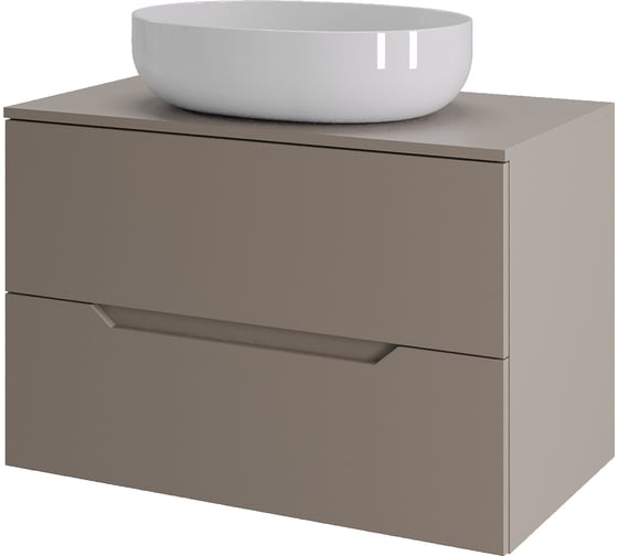 Изображение товара Тумба с раковиной подвесная ORANGE Line Li-70TuLMDF+B05-520W 70 см латте/белый X186455999