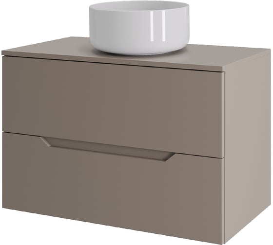 Изображение товара Тумба с раковиной подвесная 70 см ORANGE латте/белый Line Li-70TuLMDF+B07-345W