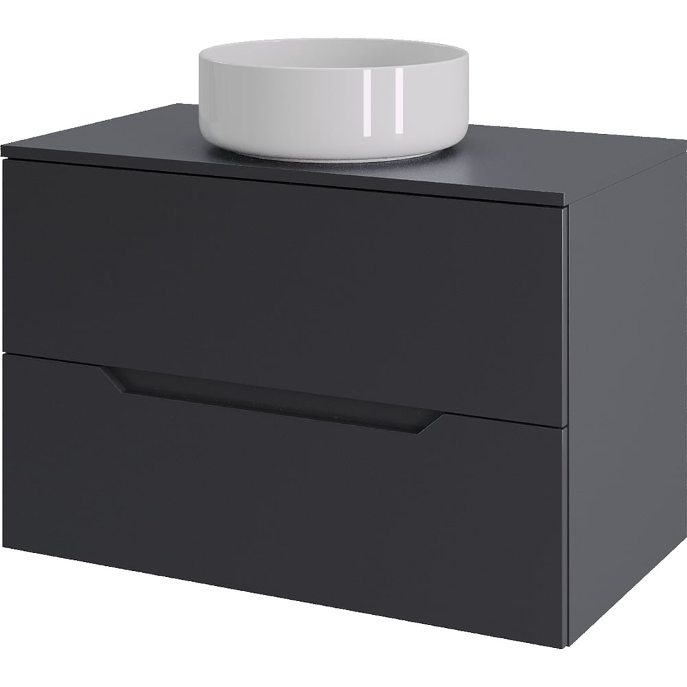 Изображение товара Тумба с раковиной подвесная 70 см графит/белый ORANGE Line