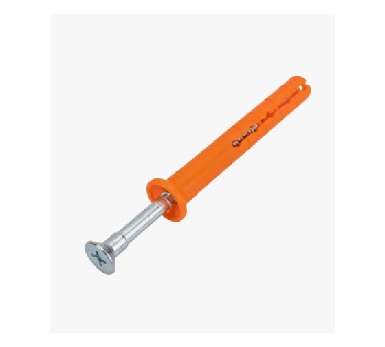 Изображение товара Дюбель-гвоздь крепежная техника потайной бортик 8\60 Короб ВП оранж./200шт 500098 ВП