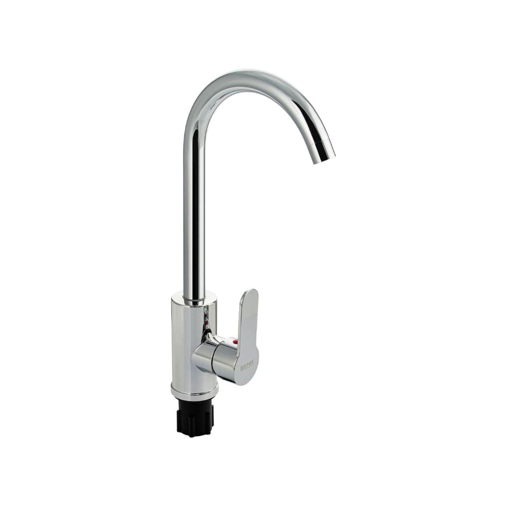 Изображение товара Современный кухонный смеситель BRIMIX шаровый с вращающимся изливом хром