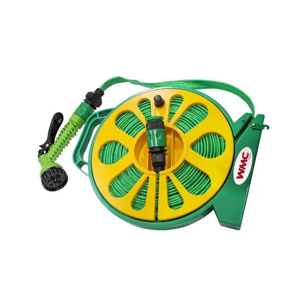 Изображение товара Шланг садовый WMC TOOLS ПВХ 15м с пистолетом 7 режимов распыления комплект