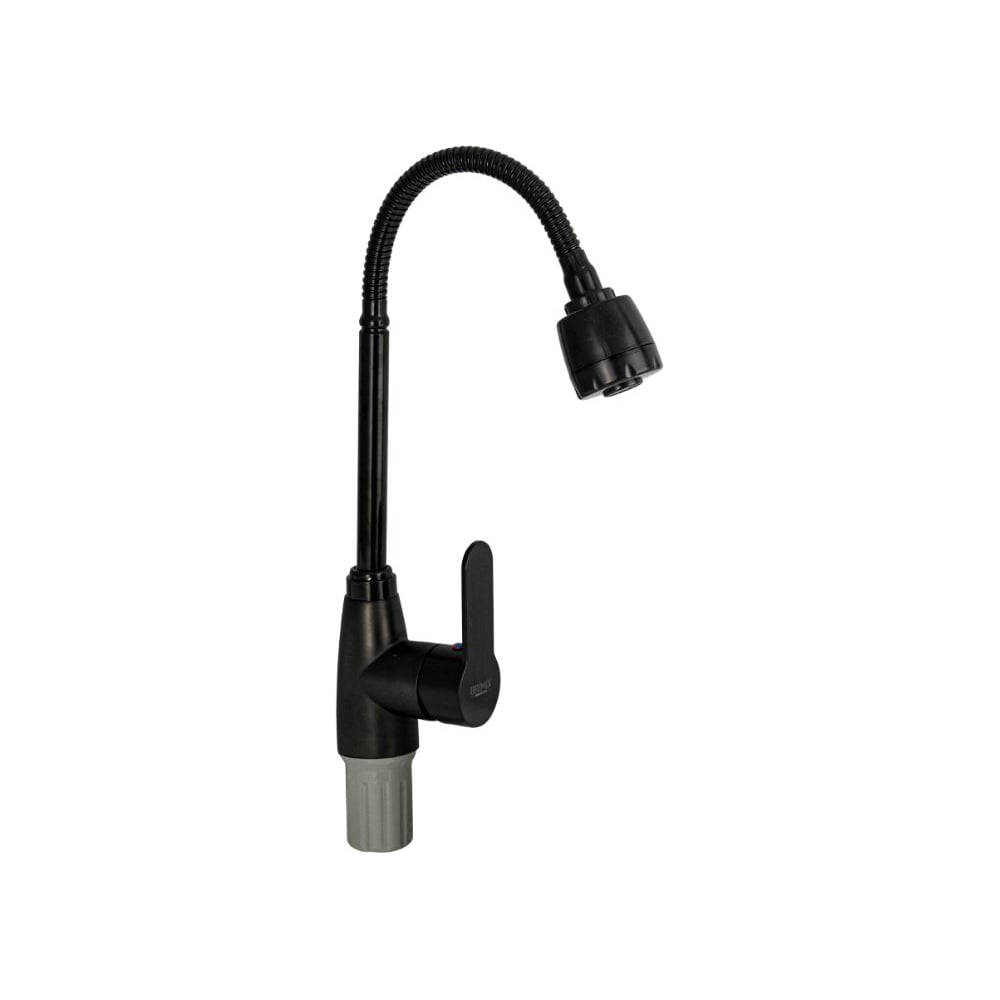 Изображение товара Смеситель для кухни BRIMIX шаровый из АБС пластика с гибким изливом черный
