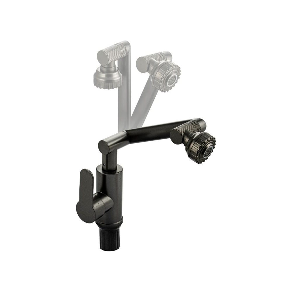 Изображение товара Смеситель кухонный BRIMIX шаровый из пластика с поворотным изливом графит