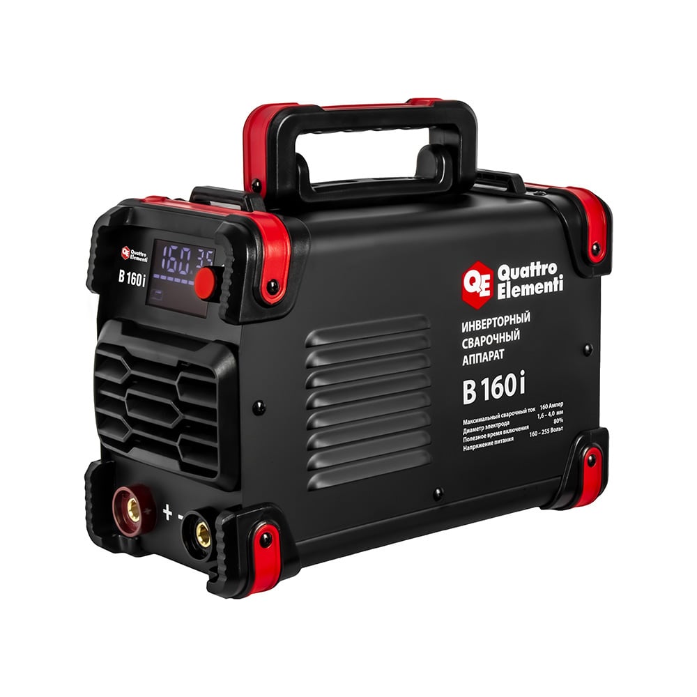 Изображение товара Аппарат электродной сварки QUATTRO ELEMENTI B 160i 160 А с дисплеем и функцией антизалипания