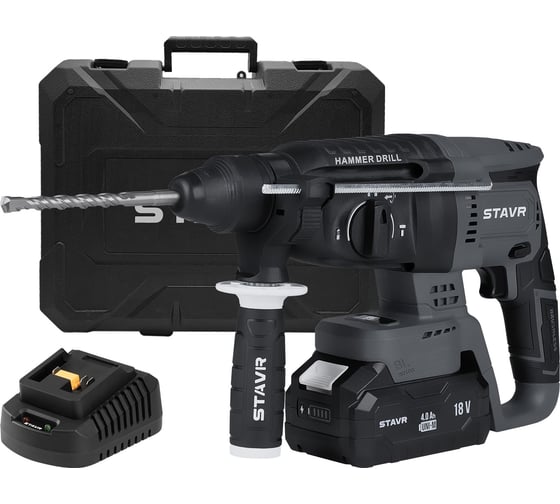 Изображение товара Перфоратор Ставр 18VUNI-M, SDS-PLUS, 26 мм (1х4.0 Ач, быстрое ЗУ, кейс) STAVR SBH 18BL-26-1K 9020300061