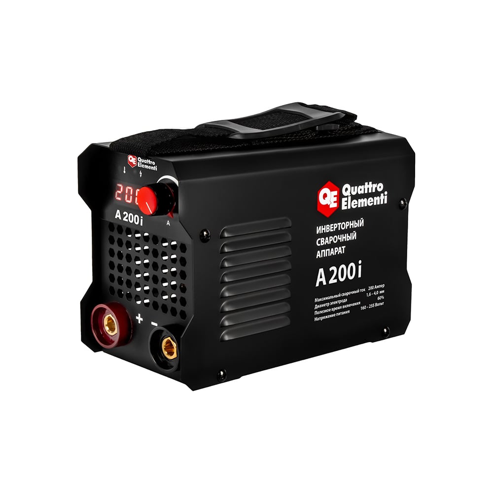 Изображение товара Аппарат электродной сварки QUATTRO ELEMENTIA 200i 200 А с дисплеем и цифровым индикатором