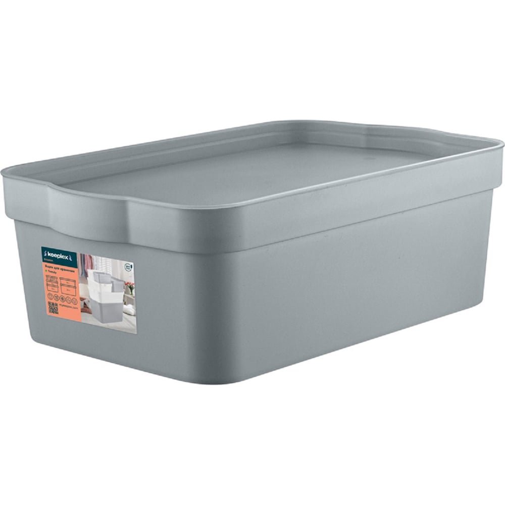 Изображение товара Ящик Blocker п/п 320х211х110 6л с крышкой серый топаз