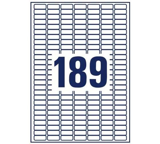 Изображение товара Этикетка SOFMIX PET, 25,4х10мм, металлизированная для лазерной печати, 189шт на листе, 5 листов в упаковке 58775522