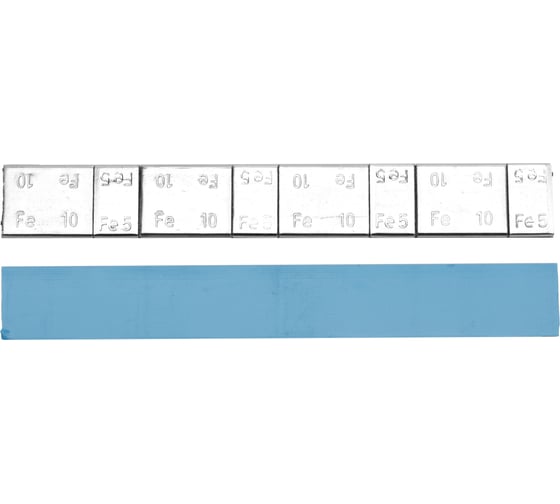 Изображение товара Грузики самоклящиеся оцинкованные ACG 0087 Fe 400 LUXOR 60г (4_5г+4_10г) син скотч квадратный с кромкой(400шт) ПОД МП 1029438 1029438 МП