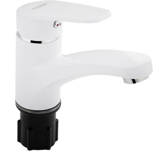 Изображение товара Смеситель для раковины BRIMIX шаровый, из высокопрочного АБС пластика, мини, ПРЕМИУМ, цвет белый. 5995