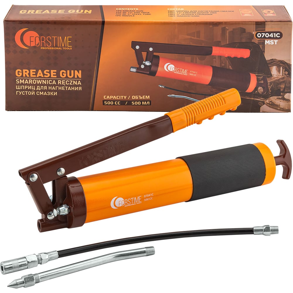 Изображение товара Шприц для нагнетания густой смазки FORSTIME 500 мл FT-07041C MST