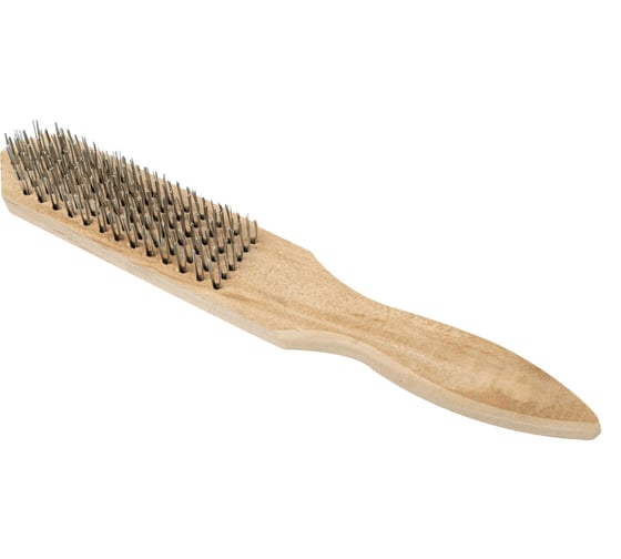 Изображение товара Ручная щетка SAMGRUPP с деревянной ручкой, по металлу, 6 рядов SAMC-094010006