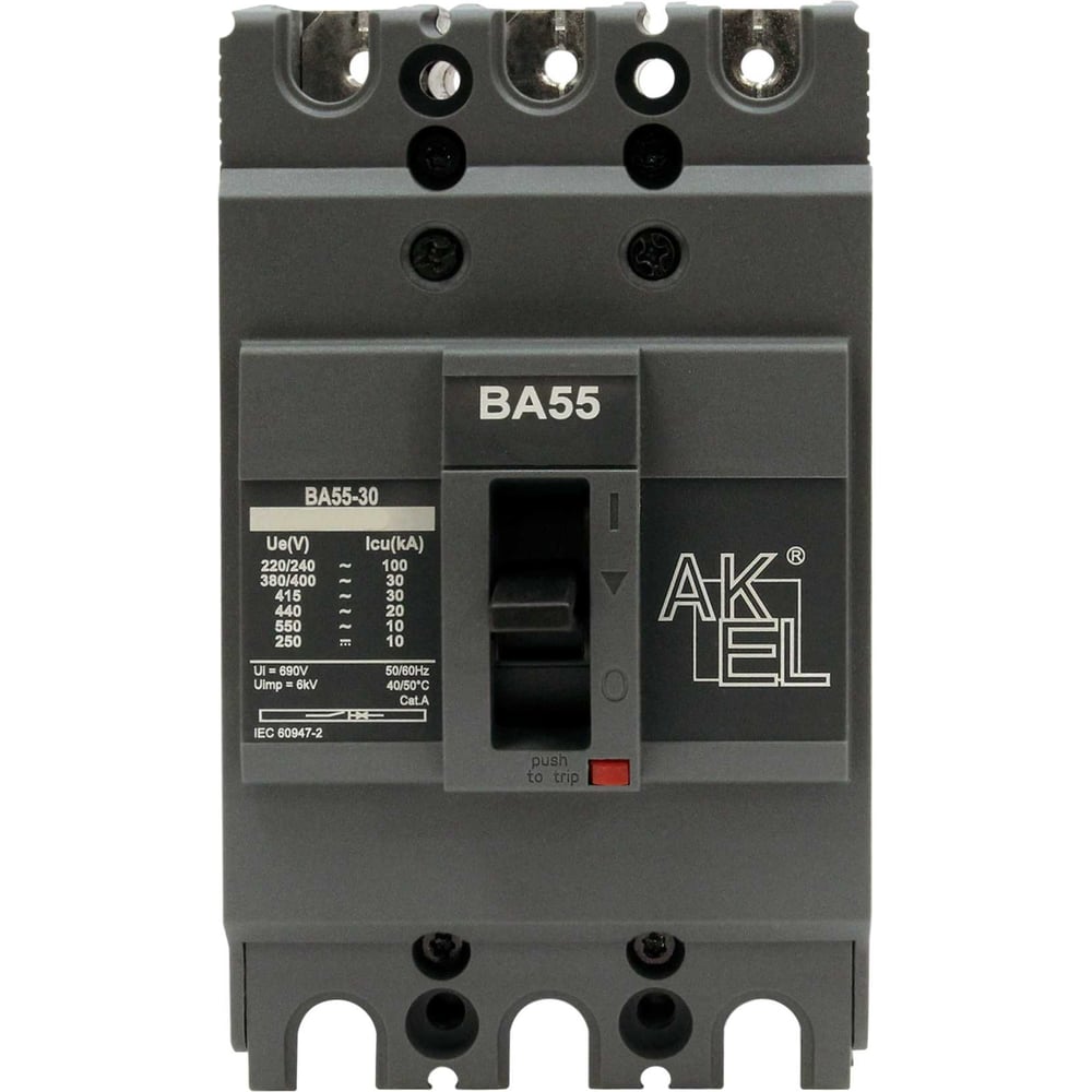 Изображение товара Выключатель автоматический Akel ВА55-30-103НР100-С 3P 100A