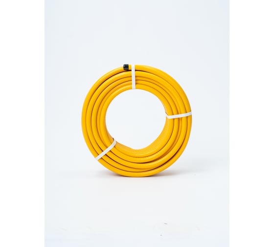 Изображение товара Труба гофрированная KOFULSO нержавеющая сталь отожженная с полиэтиленовым покрытием 25ПМ желтая (бухта 5м) 25ПМ/5 (ж)