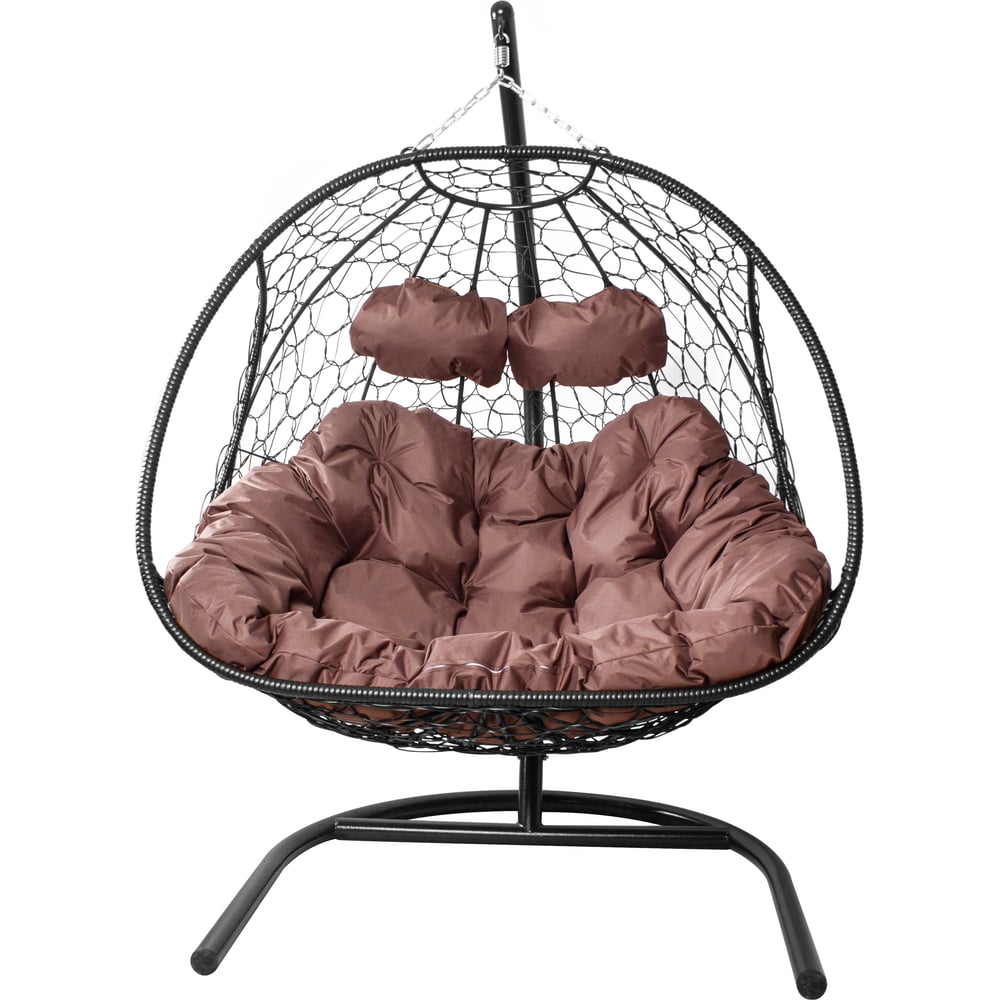 Изображение товара Подвесное кресло M-GROUP ДОБРЫНЯ с ротангом и стойкой для дачи и интерьера