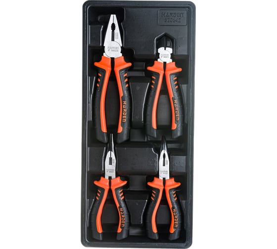Изображение товара Набор профессионального шарнирно-губцевого инструмента HARDEN 4 предмета, CRV 520642