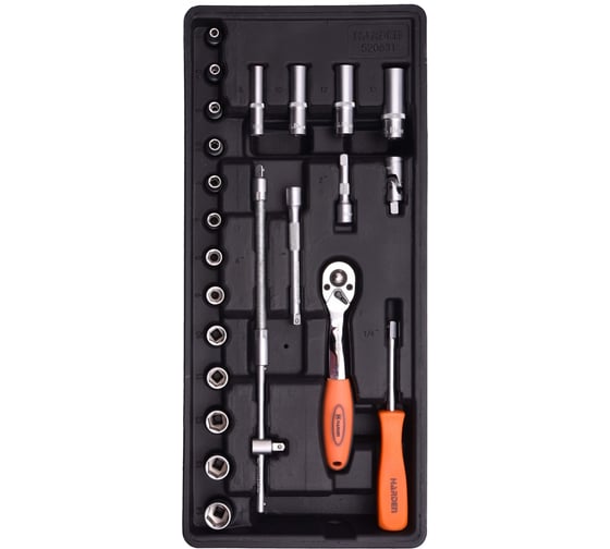 Изображение товара Профессиональный автомобильный набор инструмента HARDEN 1/4, 24 предмета CRV 520631