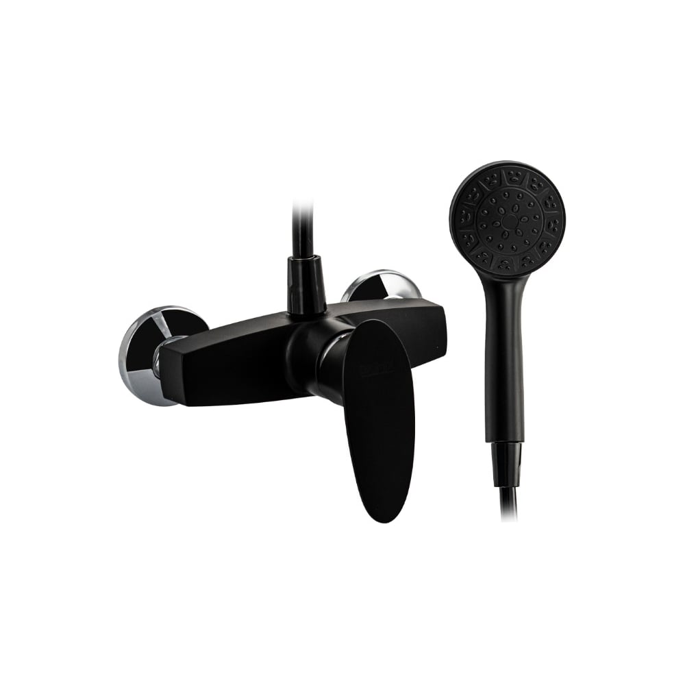 Изображение товара Шаровый смеситель в душ BRIMIX из ABS черный однорычажный настенный