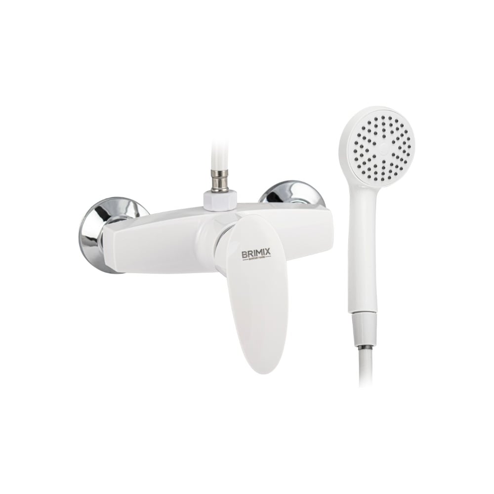 Изображение товара Смеситель в душ шаровый BRIMIX однорычажный ABS пластик белый