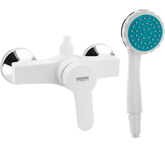 Изображение товара Смеситель в душ шаровый BRIMIX из высокопрочного пластика АБС, БЕЛЫЙ 594