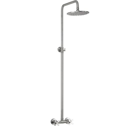 Изображение товара Смеситель в душевую кабинку BRIMIX c жестким душем, металлокерамика, из нержавеющей стали марки 304, цвет САТИН 9333