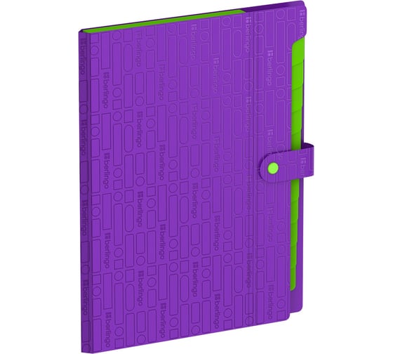 Изображение товара Папка Berlingo Your Way, 12 отделений, А4, 600мкм, на кнопке, фиолетовая, XF412894 XF4_12894