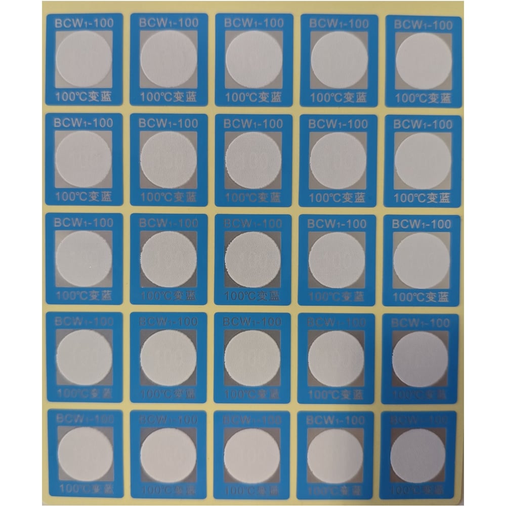 Изображение товара Наклейка термоиндикаторная необратимая AKS BCW1 упаковка 25 штук