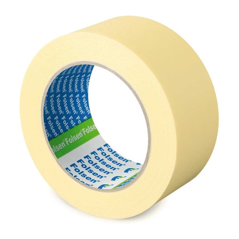 Изображение товара Малярная лента Folsen 75ммх50м желтая термостойкая