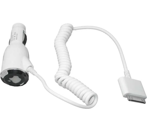 Изображение товара Автомобильная зарядка для Apple iPhone4s, iPhone4 Amperin (5V, 1A) white 10311