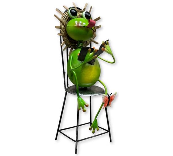 Изображение товара Фигурка для сада KlestO Лягушка в шляпе с книгой Z18667B