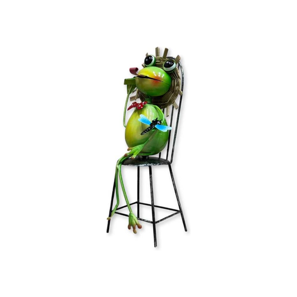 Изображение товара Фигурка для сада KlestO Лягушка в шляпе с телефоном ZQ02596