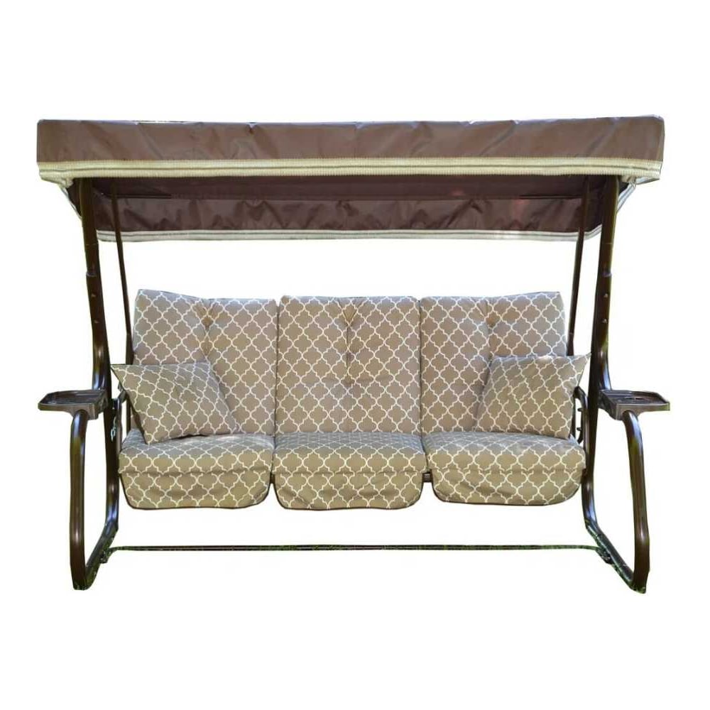 Изображение товара Качели садовые 3-х местные OLSA Родео-2 с навесом и металлическим каркасом