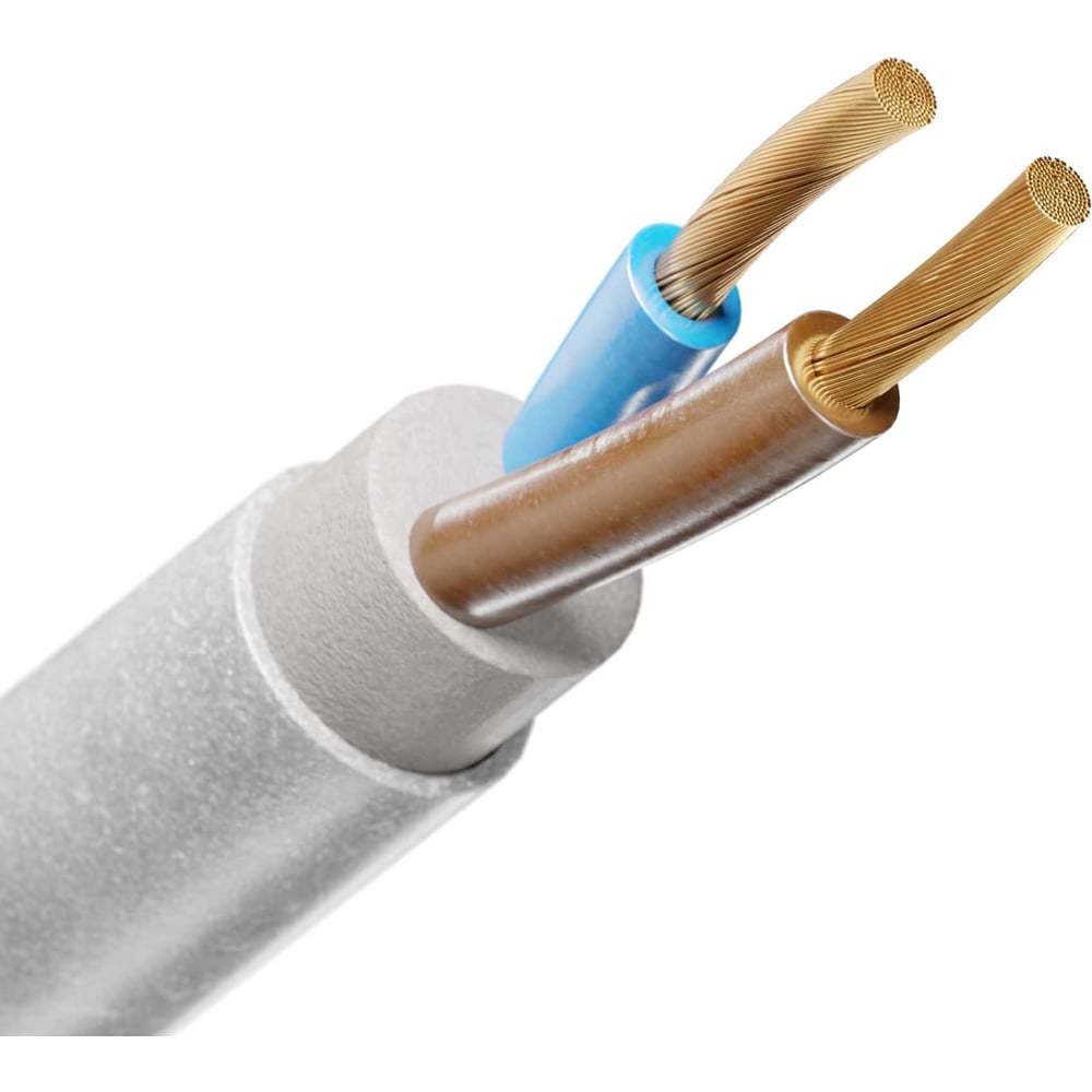 Изображение товара Электрический кабель ПВС 2х10 ГОСТ белый 80 метров ELITRON